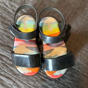 Mini Melissa girls‎ sandals Black Size 10
